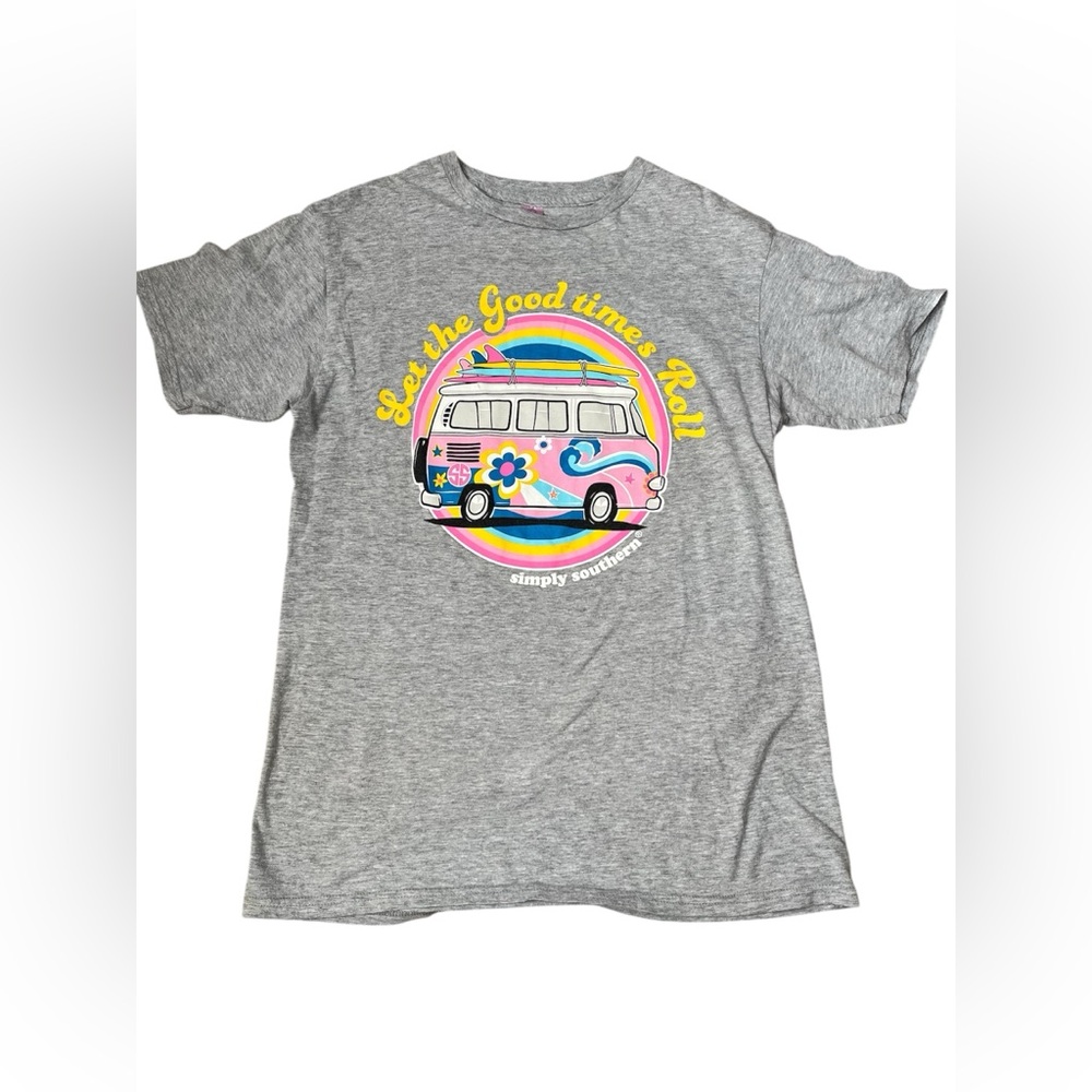 Simply Southern Women’s Tshirt Small, Slim Fit - Hippie, Beach, Groovy, VW Van